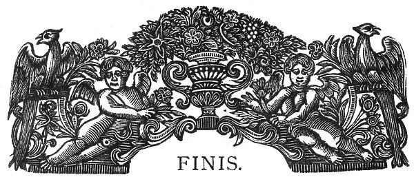 Finis, decorative print for the end of a book