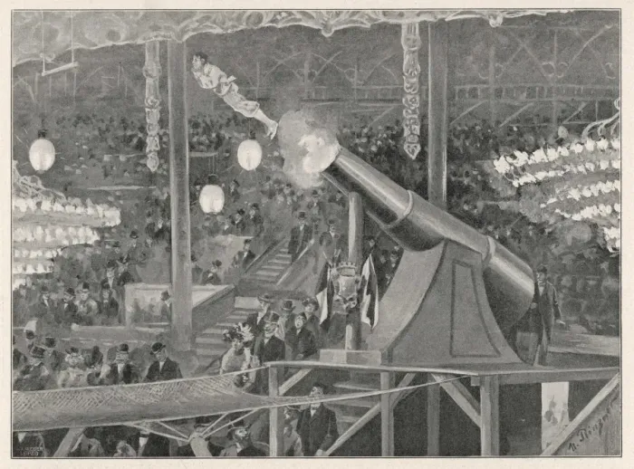 Framed Print : Human cannonball in flight, Print Framed Print : Human cannonball in flight, Print