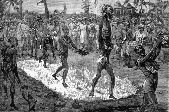 Framed Print : Mauritius Firewalking Print, 1881 Framed Print : Mauritius Firewalking Print, 1881