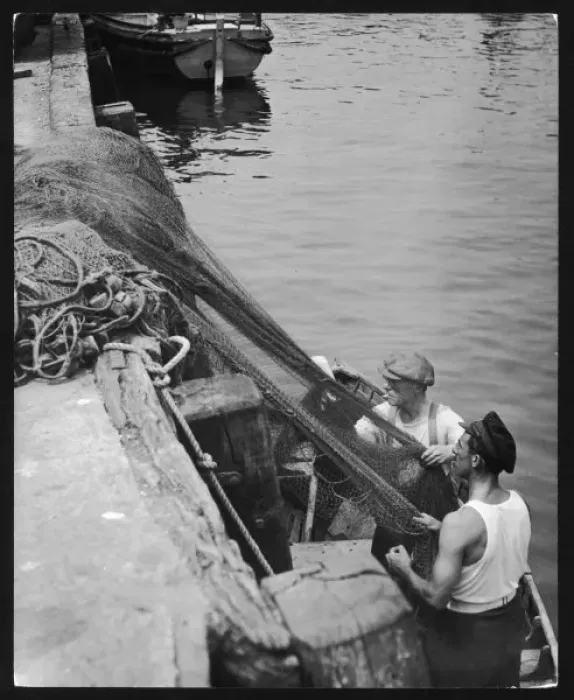 Framed Print : Fishermen Mending Nets Print Framed Print : Fishermen Mending Nets Print