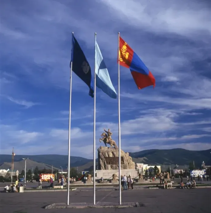 Framed Print : Flags and Memorial Print at Sukhbaatar Square, Ulaanbaatar Framed Print : Flags and Memorial Print at Sukhbaatar Square, Ulaanbaatar