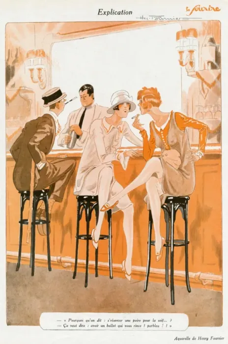 Framed Print : Two Flappers in a Bar Print Framed Print : Two Flappers in a Bar Print
