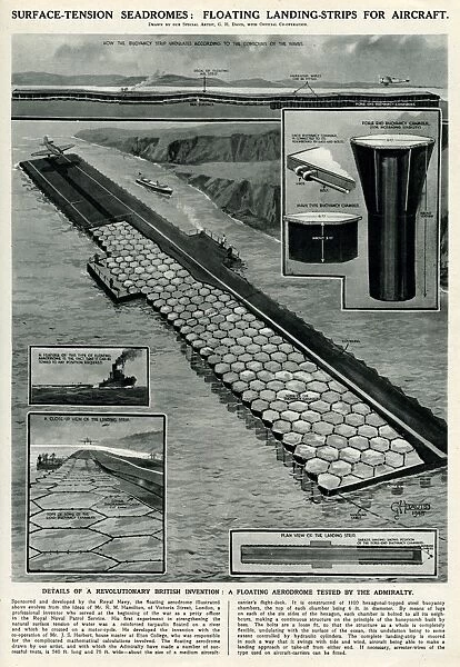Floating landing strips for aircraft by G. H. Davis