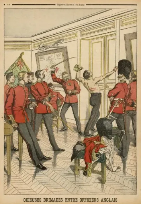 Framed Print : Print of Guards Flogging 1903 Framed Print : Print of Guards Flogging 1903