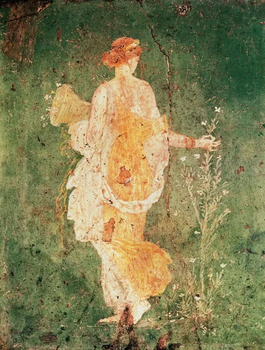 Framed Print : Roman Fresco Print of Flora, Goddess of Spring Framed Print : Roman Fresco Print of Flora, Goddess of Spring