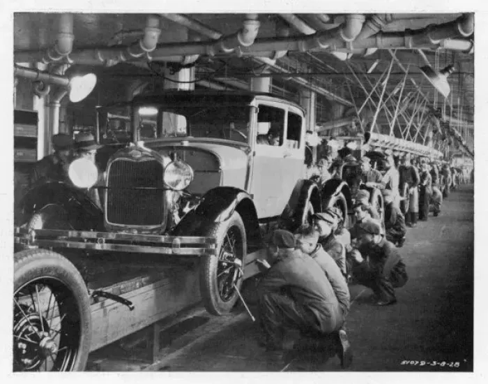 Framed Print : Ford Assembly Line 1930 Print Framed Print : Ford Assembly Line 1930 Print