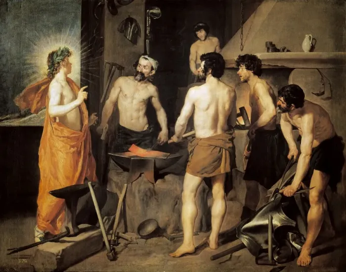 Framed Print : Velasquez's The Forge of Vulcan Print Framed Print : Velasquez's The Forge of Vulcan Print