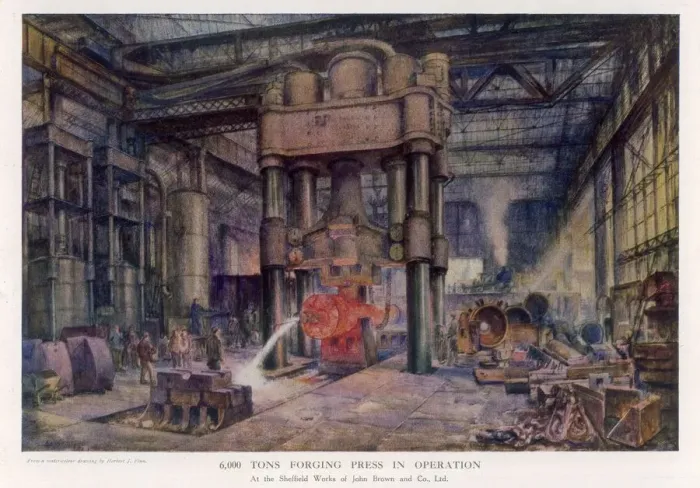 Framed Print : 6000 Ton Forging Press Print Framed Print : 6000 Ton Forging Press Print