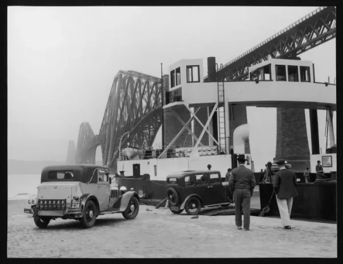 Framed Print : Forth Bridge Ferry Print, 1941 Framed Print : Forth Bridge Ferry Print, 1941
