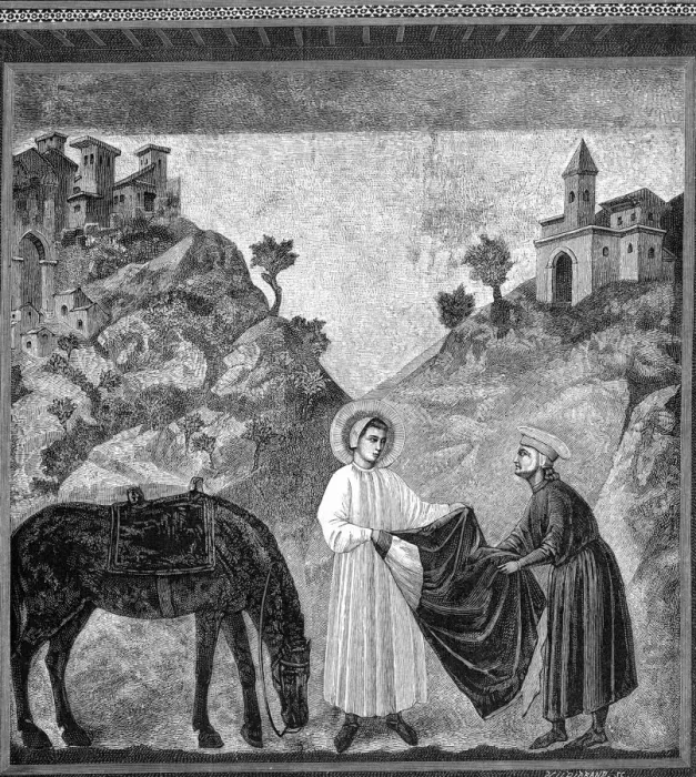 Framed Print : Saint Francis of Assisi Gives Cloak Print 1226 Framed Print : Saint Francis of Assisi Gives Cloak Print 1226