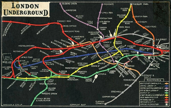 Franco-British Exhibition - London Underground plan