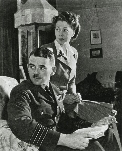 Frank Whittle and wife sitting at home