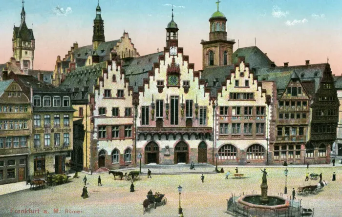 Framed Print : Frankfurt am Main Print 1916 Engraving Framed Print : Frankfurt am Main Print 1916 Engraving