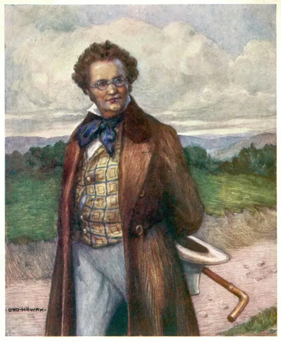 Framed Print : Franz Schubert Print - Austrian Composer in the Countryside Framed Print : Franz Schubert Print - Austrian Composer in the Countryside