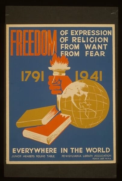 Freedom of expression, of religion, from want, from fear eve