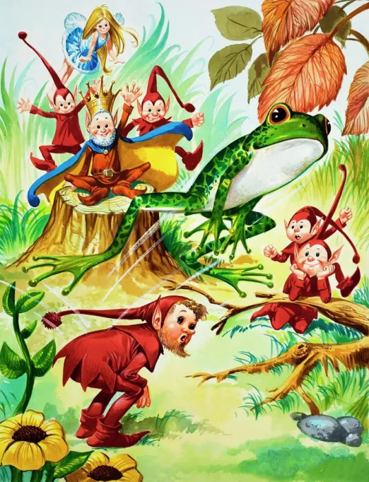 Framed Print : Mary Evans Prints Online: Frog with Elves Print Framed Print : Mary Evans Prints Online: Frog with Elves Print