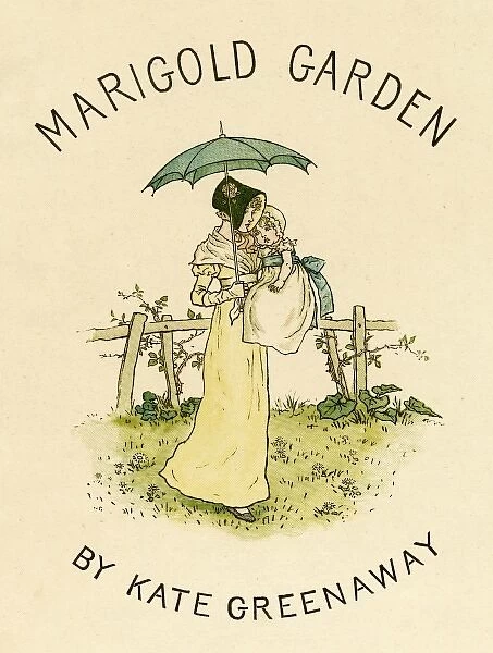 Frontispiece, Marigold Garden by Kate Greenaway