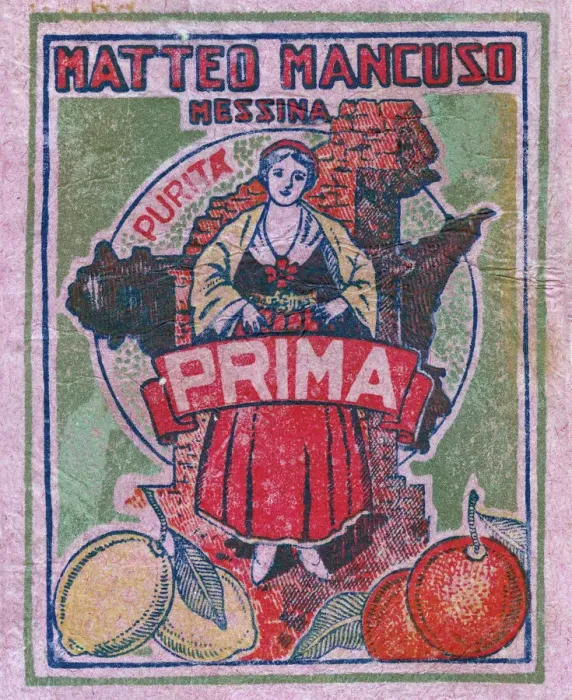 Framed Print : 20th Century Sicilian Fruit Label Print Framed Print : 20th Century Sicilian Fruit Label Print
