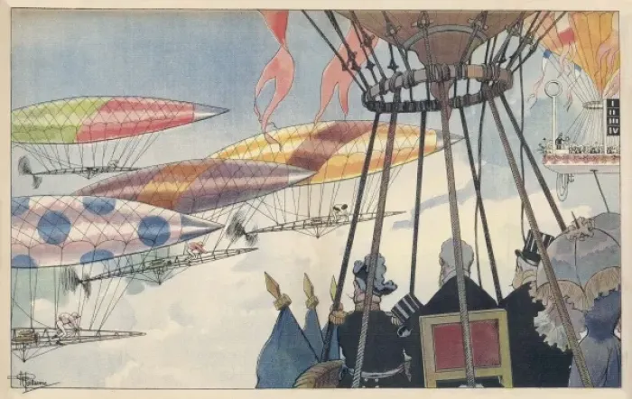 Framed Print : Future Airship Race Print Framed Print : Future Airship Race Print
