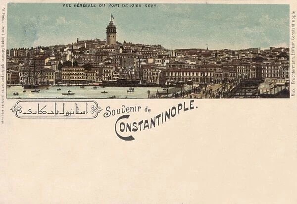 Galata Tower viewed from Eminonu, Istanbul, Turkey
