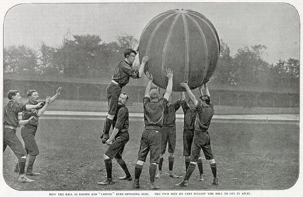 A game of pushball between Anerley and Crystal Palace at the Crystal Palace sports