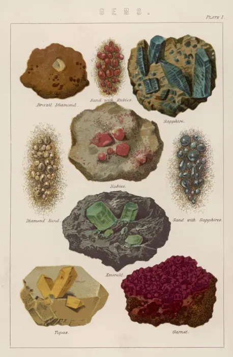 Framed Print : Gems Embedded in Rocks Print Framed Print : Gems Embedded in Rocks Print
