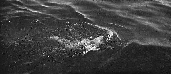 General Birdwood swimming in the sea at the Dardanelles