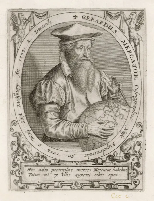 Framed Print : Gerardus Mercator Print - Flemish Cartographer Engraving Framed Print : Gerardus Mercator Print - Flemish Cartographer Engraving
