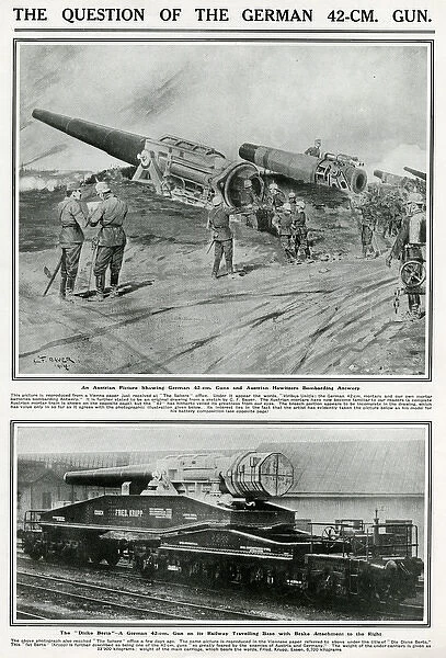 German 42cm guns bombarding Antwerp