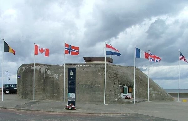 German Bunker Asnelles with Memorial Plaques