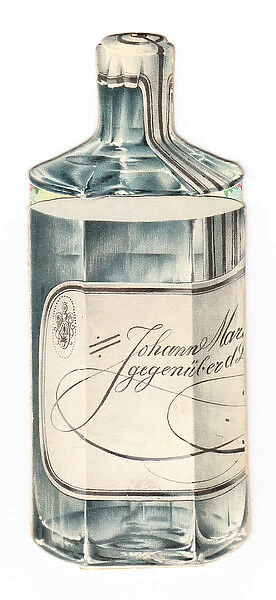 German greetings card in the shape of a perfume bottle