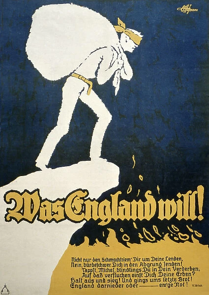 German poster, What England Wants, WW1