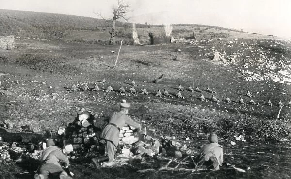 German troops in action near Monastir, WW1