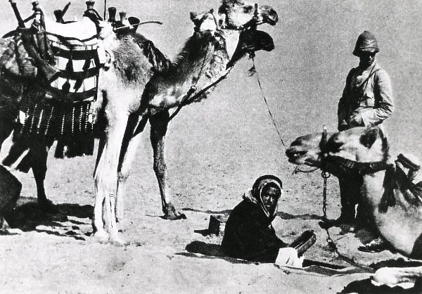 German-Turkish patrol at an oasis, Mesopotamia, WW1