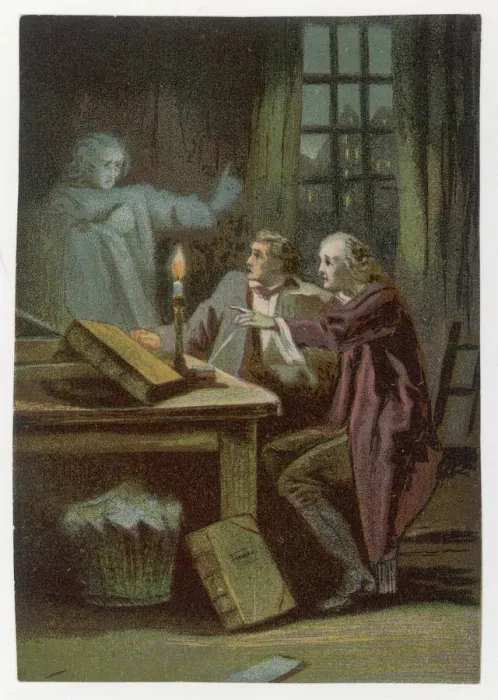 Framed Print : Ghost Delivers Warning Print Framed Print : Ghost Delivers Warning Print