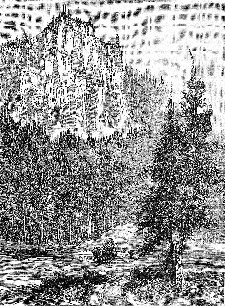 Gibbon Canyon, Yellowstone Park, 1888