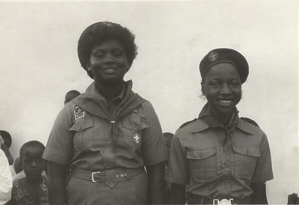 Two girl scouts, Gambia, West Africa