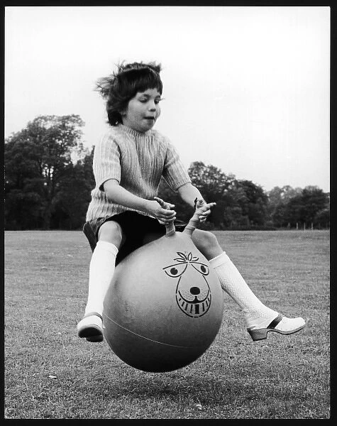 Girl on a spacehopper 1of 4