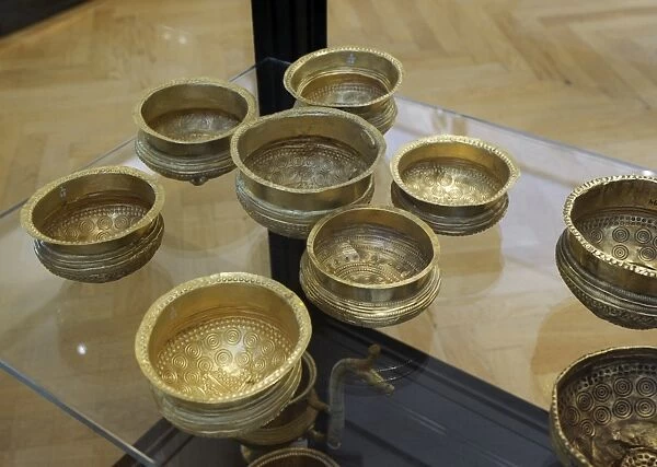 Golden vessels. Denmark. The Late Bronze Age. 800-400 BC. Na