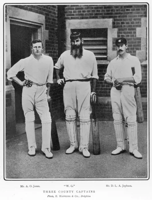 Framed Print : Print of Three County Cricket Captains Framed Print : Print of Three County Cricket Captains