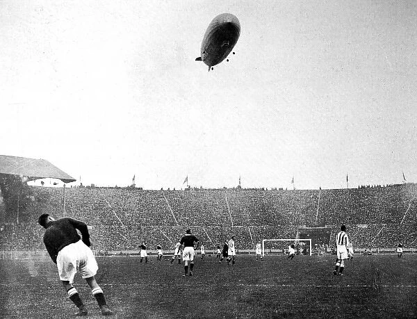 The Graf Zeppelin over Wembley during the F. A. Cup Final