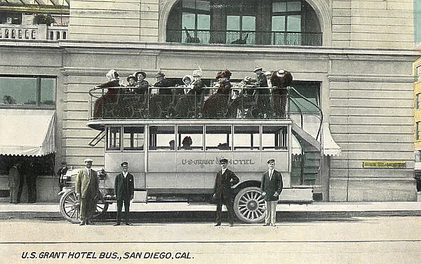 Us Grant Hotel bus, San Diego, California, USA