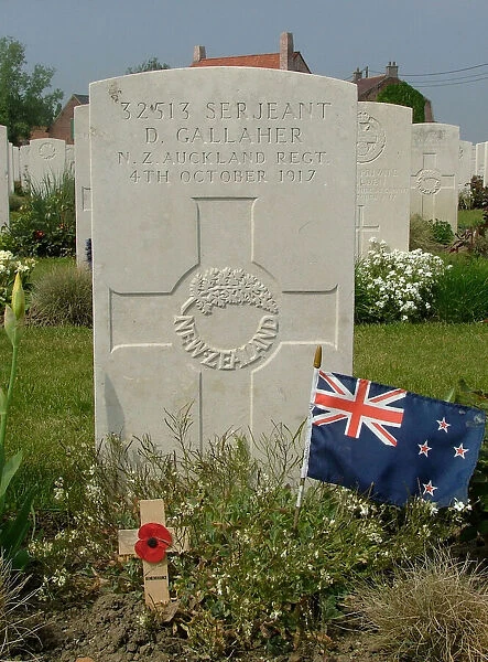 Grave Sjt. D. Gallaher, ex Capt All Blacks, Nine Elms CWGC C