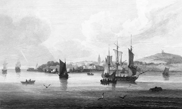 Framed Print : Gravesend, Kent River Shipping Print 1825 Framed Print : Gravesend, Kent River Shipping Print 1825