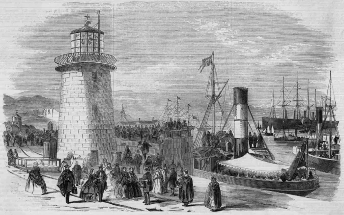 Framed Print : Great Eastern at Holyhead, 1859 Print Framed Print : Great Eastern at Holyhead, 1859 Print