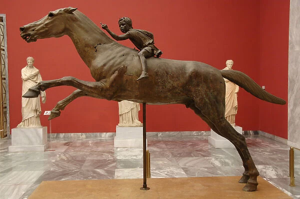 Greek Art. 2nd century BC. Jockey of Artemision. Greece