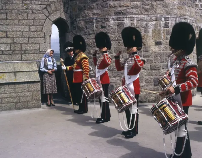 Framed Print : Grenadier Guards Print at St Michaels Mount, Cornwall Framed Print : Grenadier Guards Print at St Michaels Mount, Cornwall
