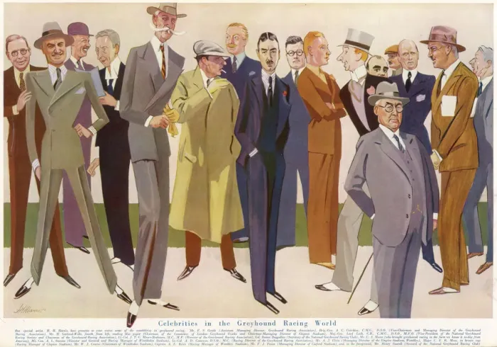 Framed Print : Greyhound Racing Notable Personalities Print Framed Print : Greyhound Racing Notable Personalities Print