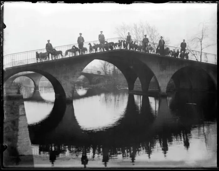 Framed Print : Greyhounds on a Bridge Print Framed Print : Greyhounds on a Bridge Print