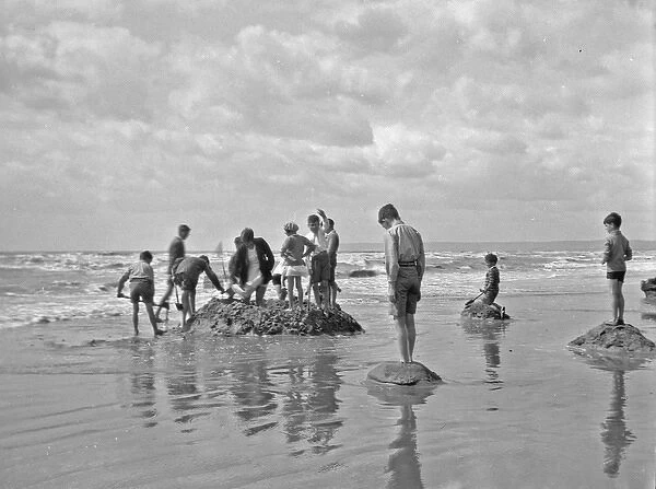 Group of children at the seaside